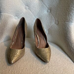 Chinese Laundry Gold Glitter Stiletto Heels 7